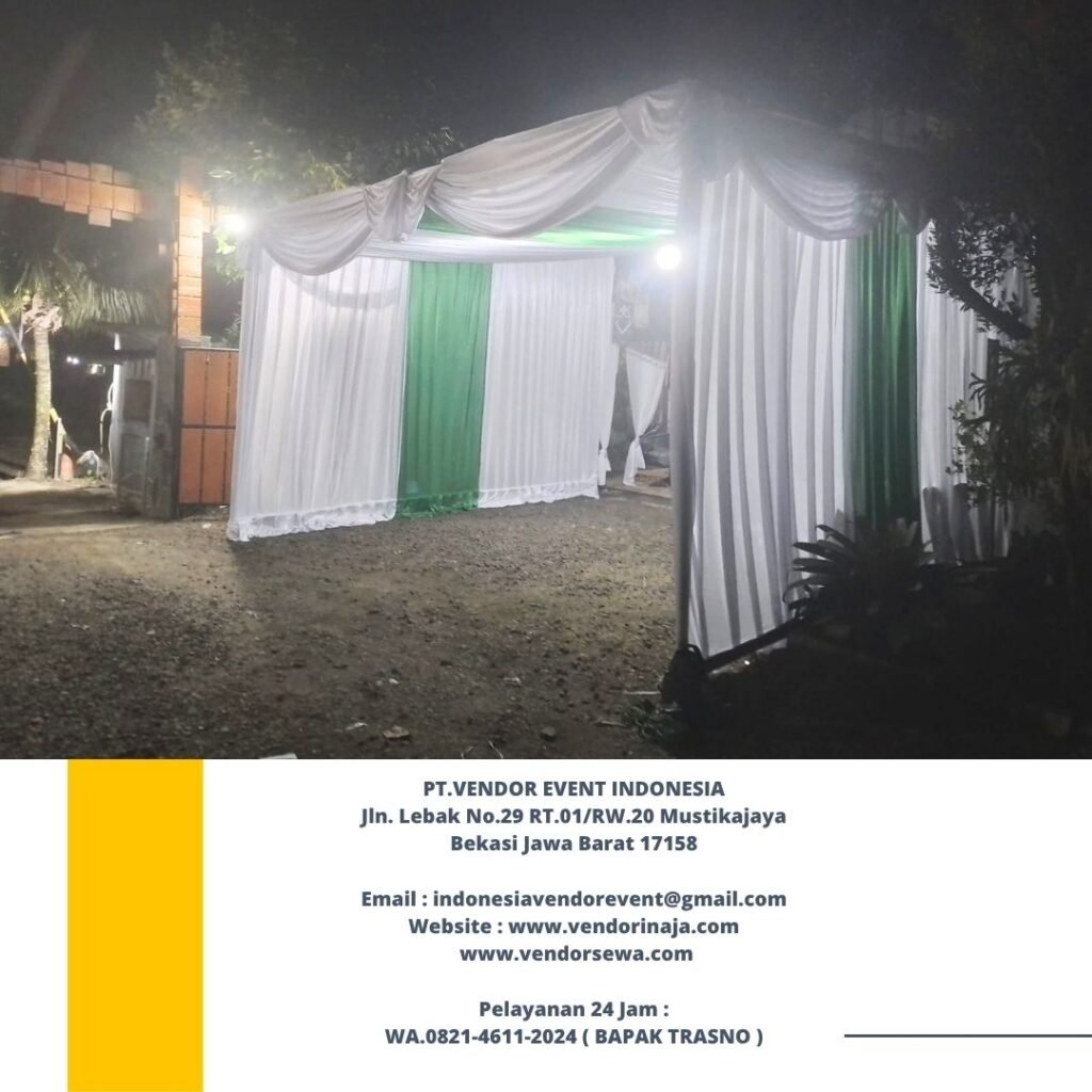 Sewa Tenda Serut Ukuran 5x5m,Kursi,Meja Kotak Bogor