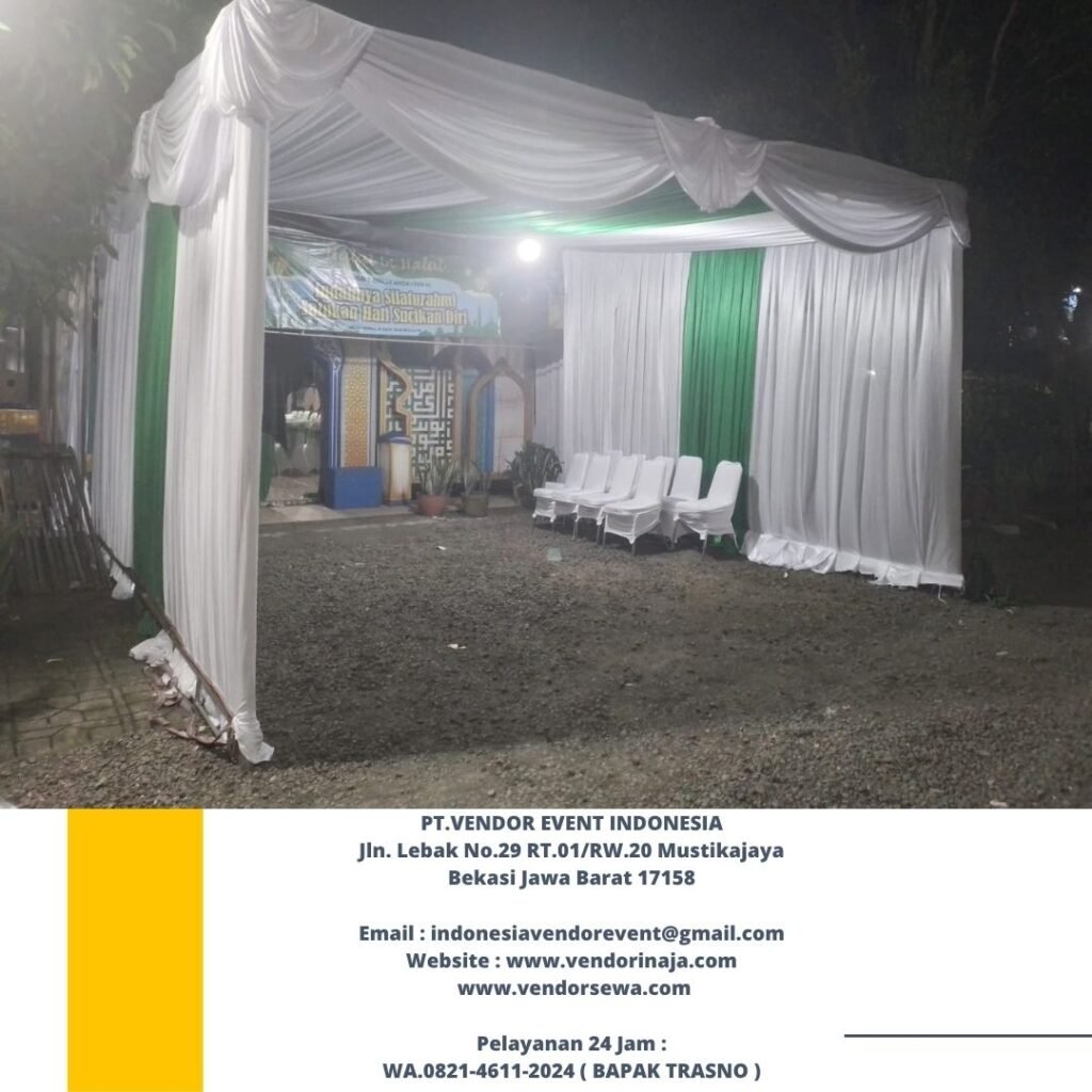 Sewa Tenda Serut Ukuran 5x5m,Kursi,Meja Kotak Bogor
