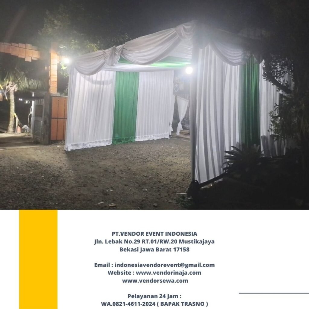 Sewa Tenda Serut Ukuran 5x5m,Kursi,Meja Kotak Bogor