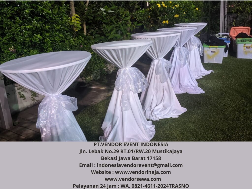 Sewa Meja Bar Cover Tebar Tali Pita Jakarta