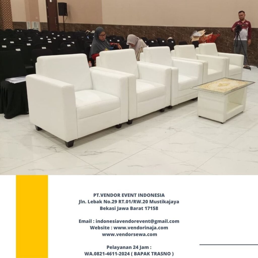 sewa SOFA KOTAK MINIMALIS warna hitam dan putih Bogor