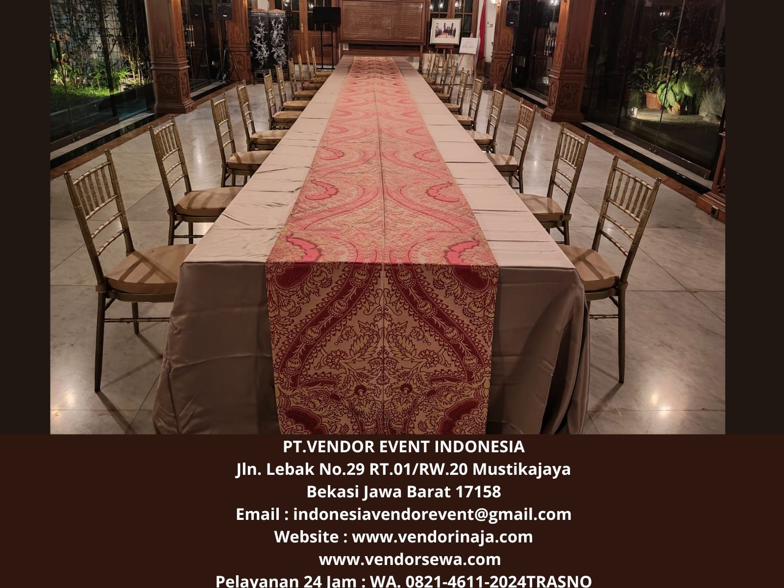 Sewa Kursi Tiffany Event Wisma Habibie Jakarta