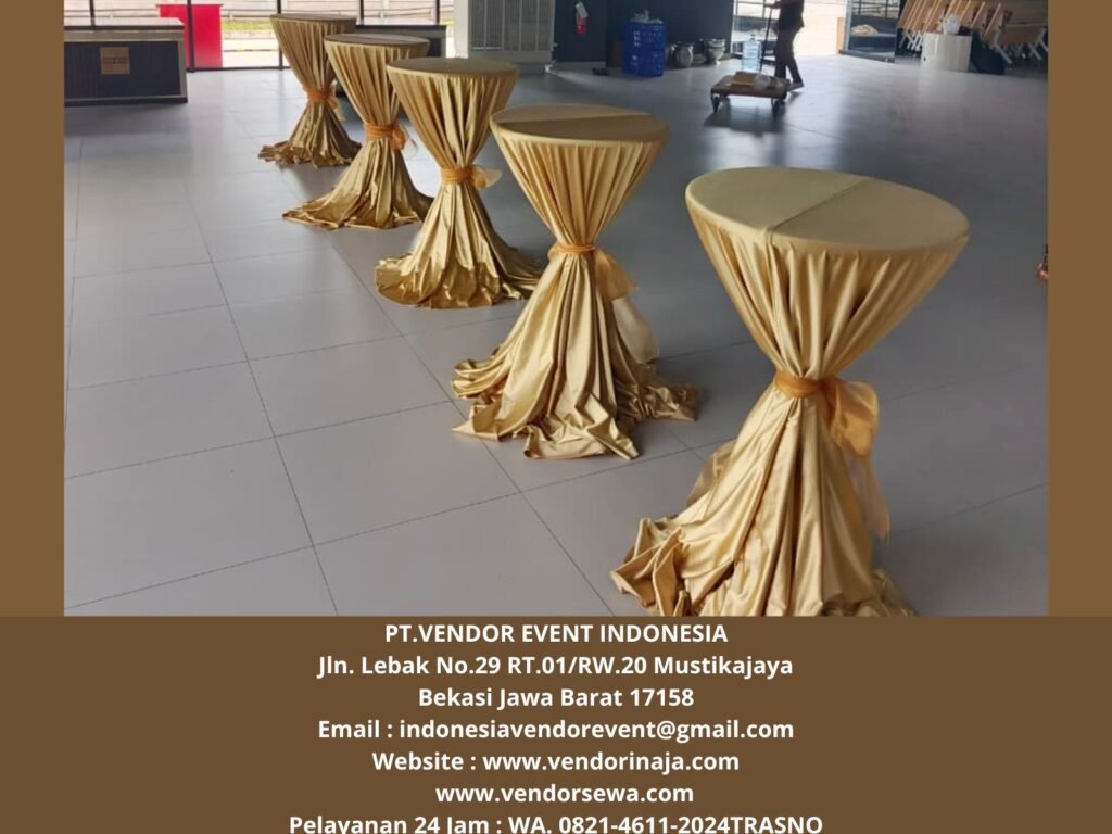 Sewa MEJA BARSTOOL TEBAR PITA GOLD Jakarta