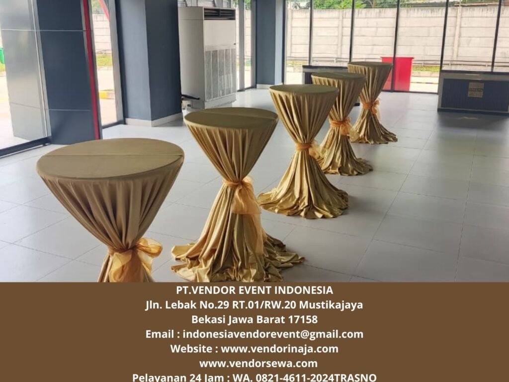 Sewa MEJA BARSTOOL TEBAR PITA GOLD Jakarta