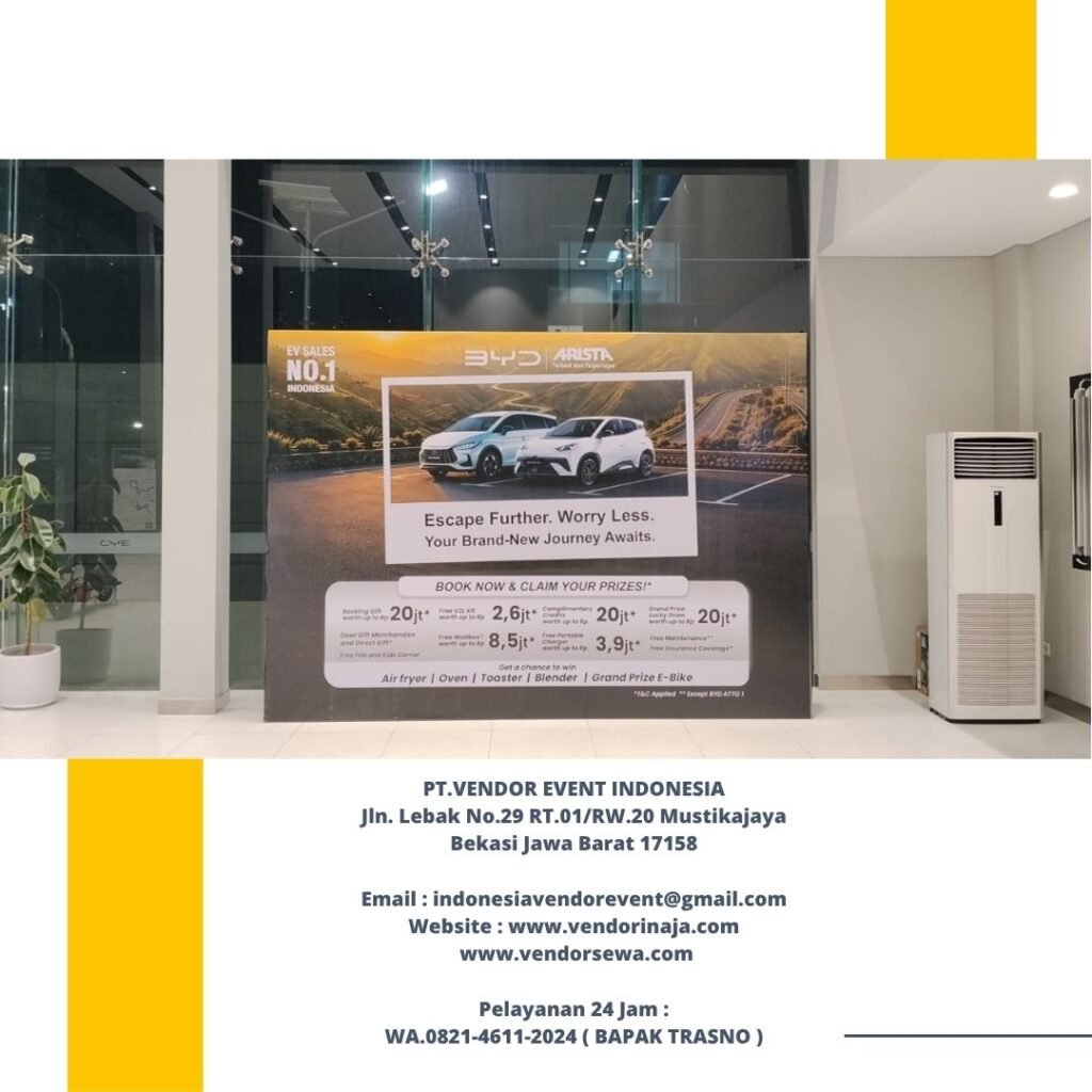 Rental Backdrop Event BYD Pluit Jakarta Utara
