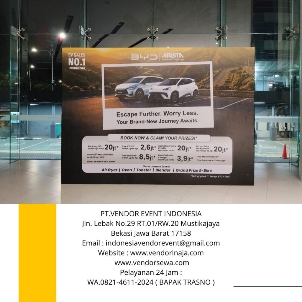 Rental Backdrop Event BYD Pluit Jakarta Utara