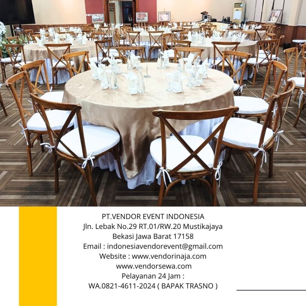 Rental Round Table,Kursi Silang Kayu Jakarta