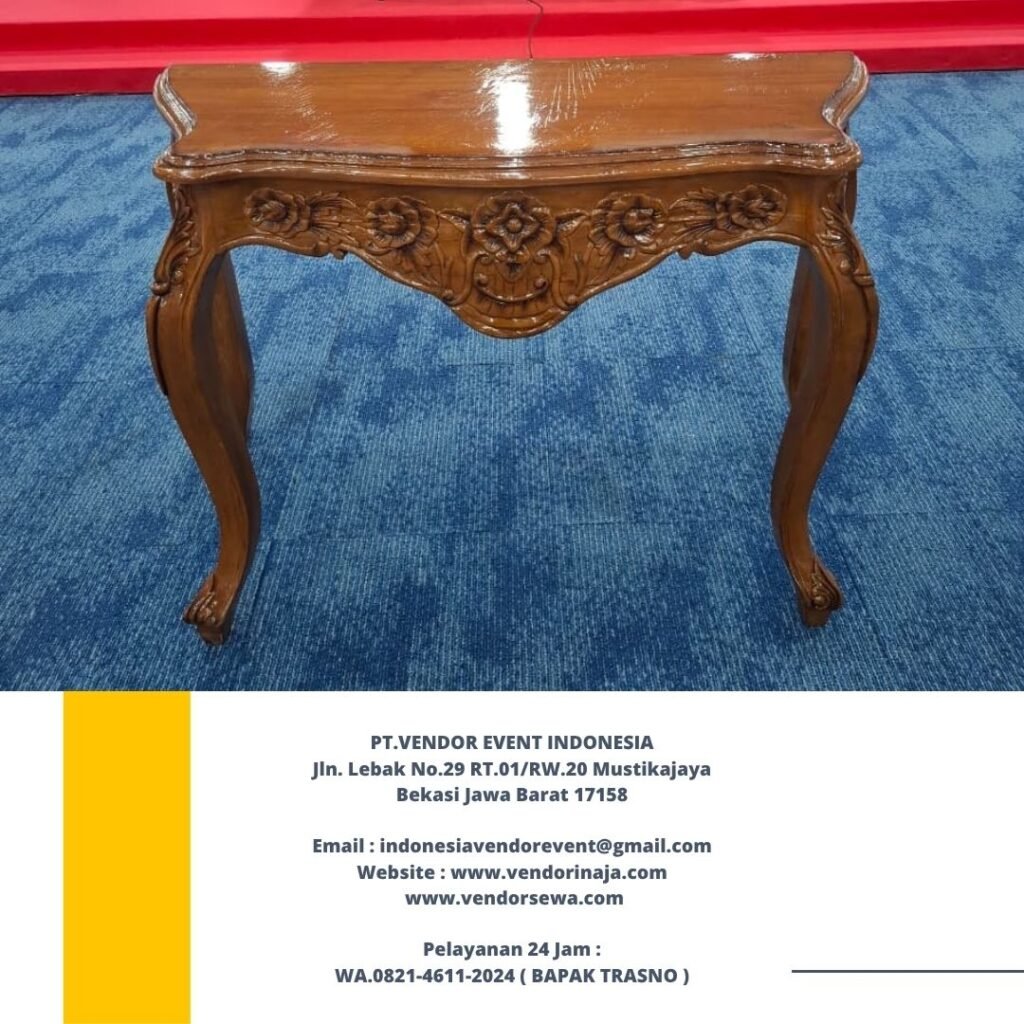 Sewa Meja Konsol,Panggung,Tirai Merah Putih Jakarta