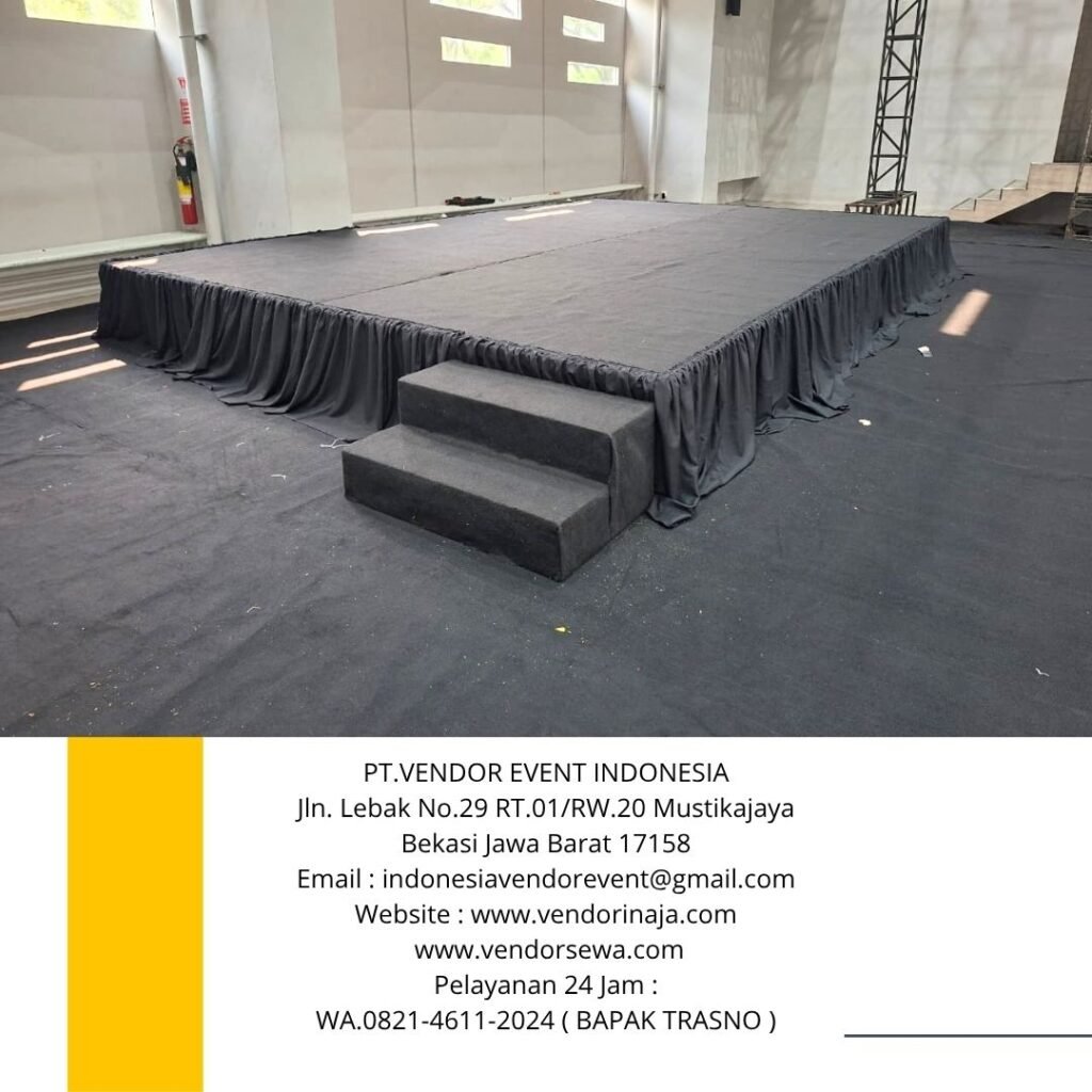 Sewa Meja Konsol,Panggung,Tirai Merah Putih Jakarta