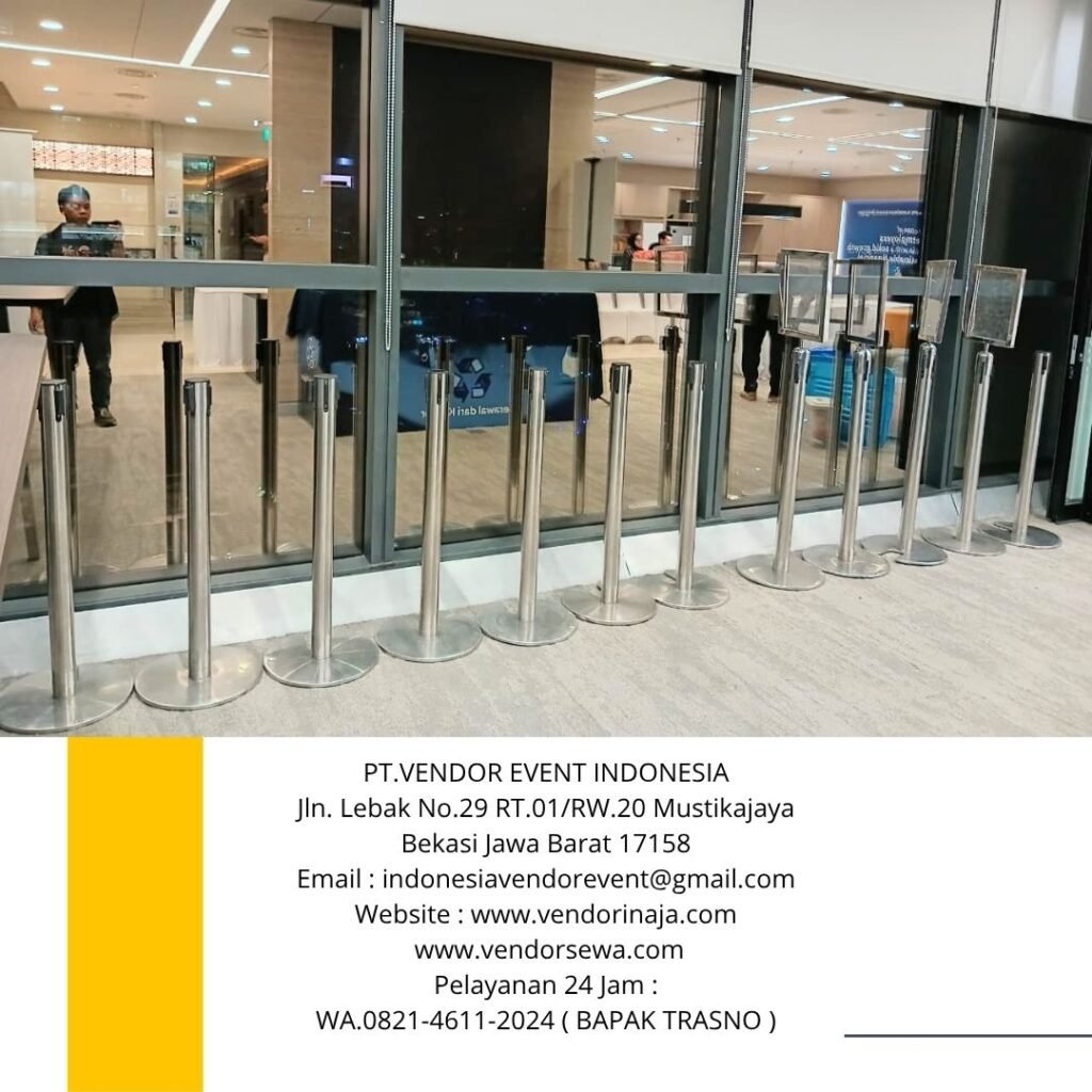 Sewa Tenda Serut,Tiang Antrian Stainless Jakarta
