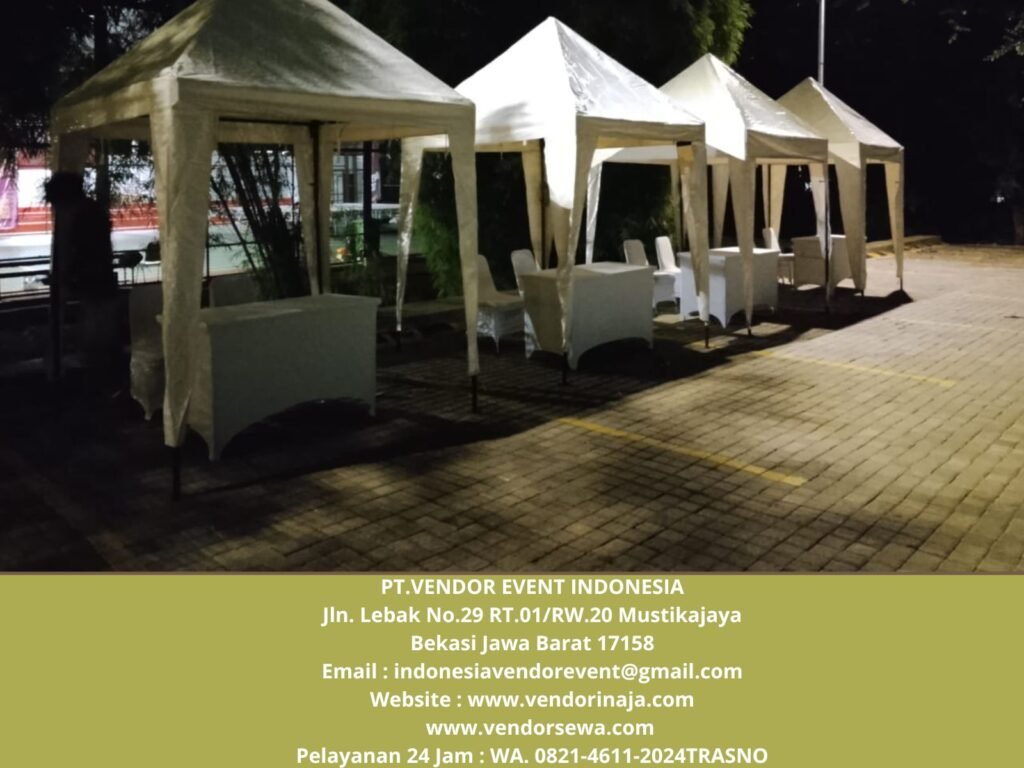 Rental TENDA BAZAR 2x2m,3x3m Atap putih Jakarta