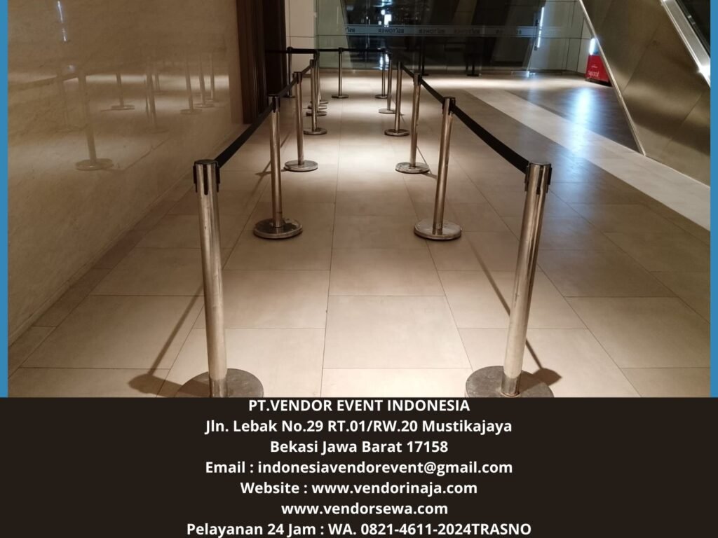 Rental Tiang Pembatas Antri Pita Tarik Jakarta