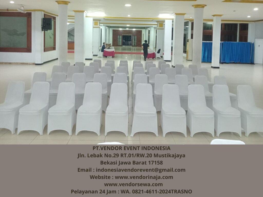 Sewa KURSI Event Cover Stretch Putih Jakarta