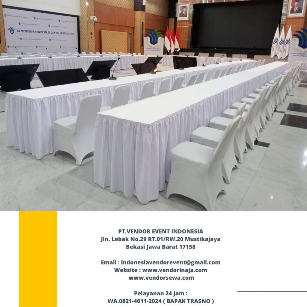 Gudang Sewa Meja Ibm Cover Skirting Putih Di Jakarta