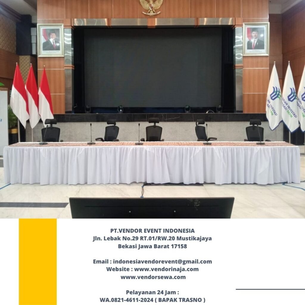 Gudang Sewa Meja Ibm Cover Skirting Putih Di Jakarta