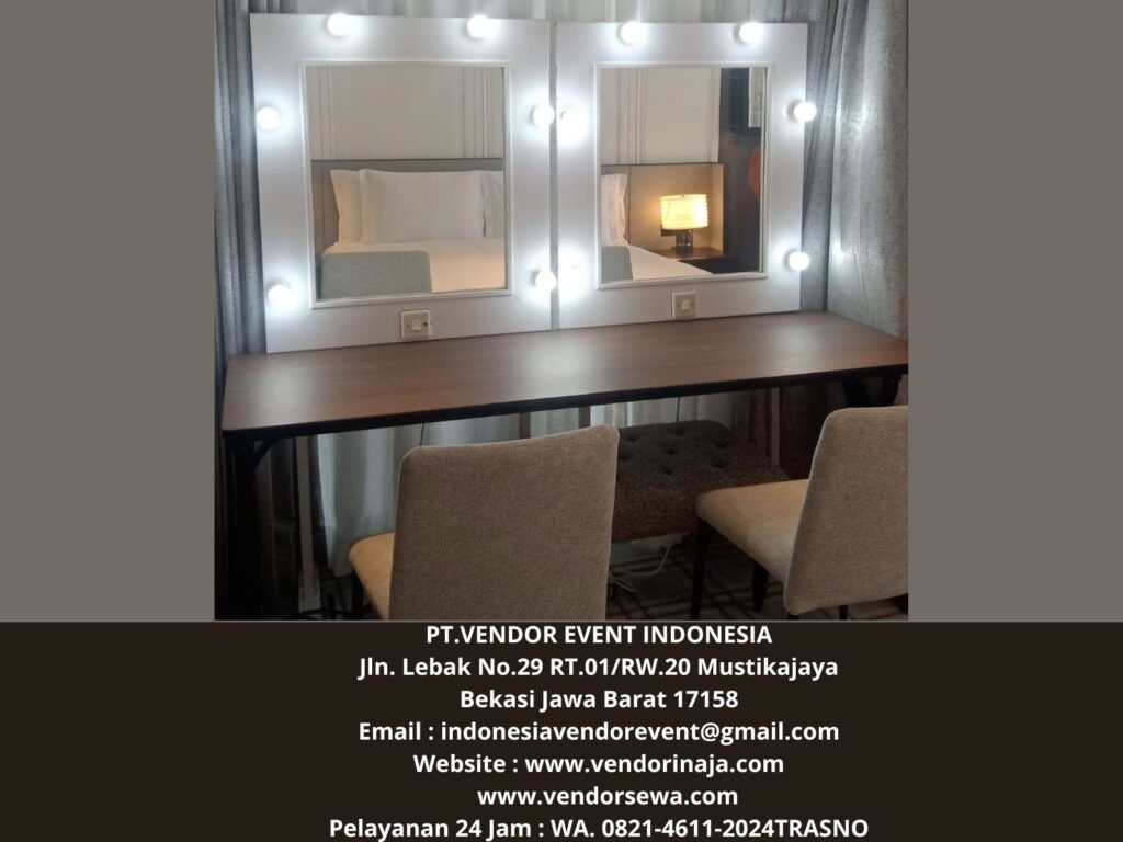 Sewa Meja Dan Kaca Rias Putih Jakarta
