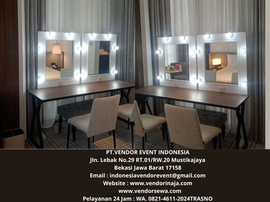 Sewa Meja Dan Kaca Rias Putih Jakarta