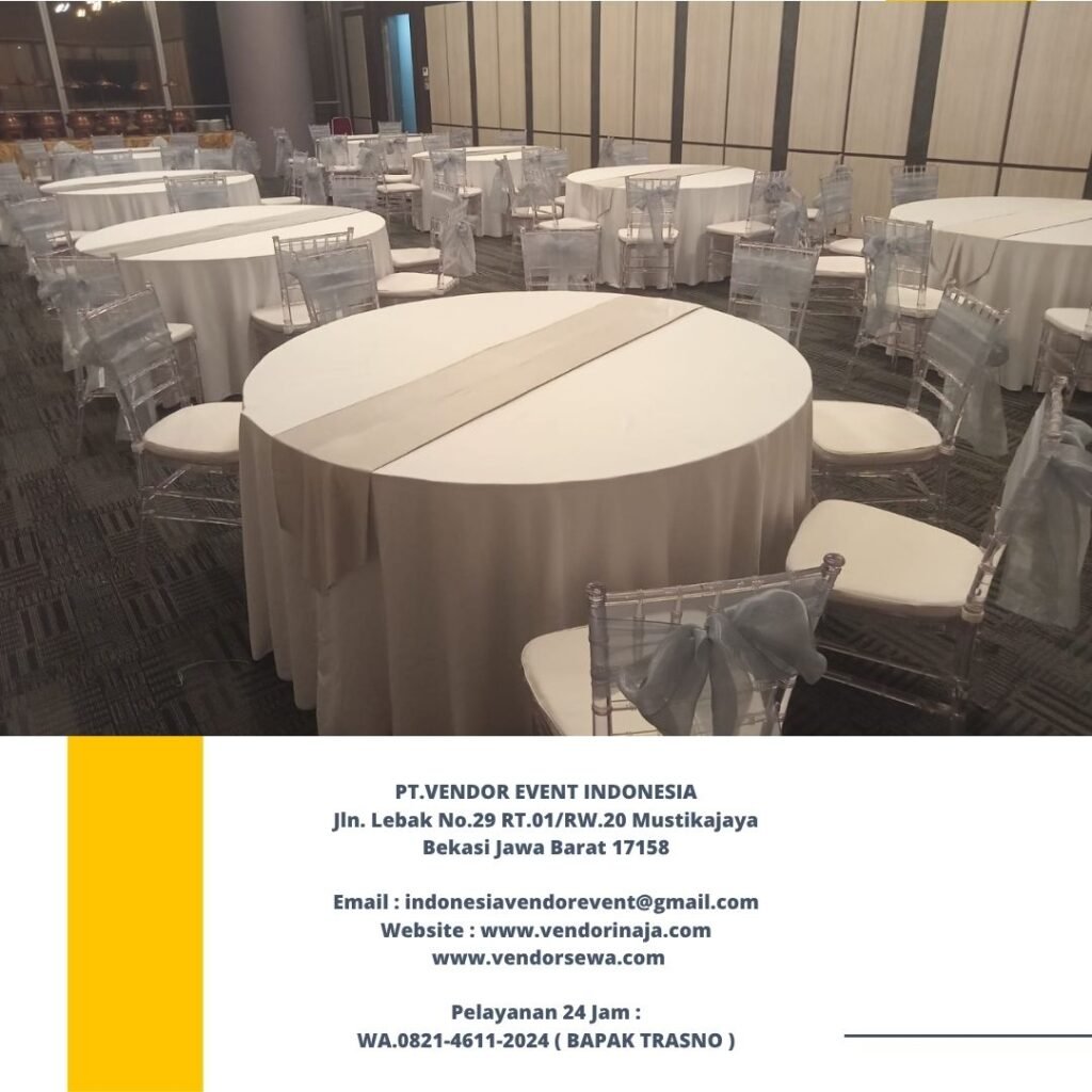 Rental Round table,Tiffany Acrylic Chairs Jakarta