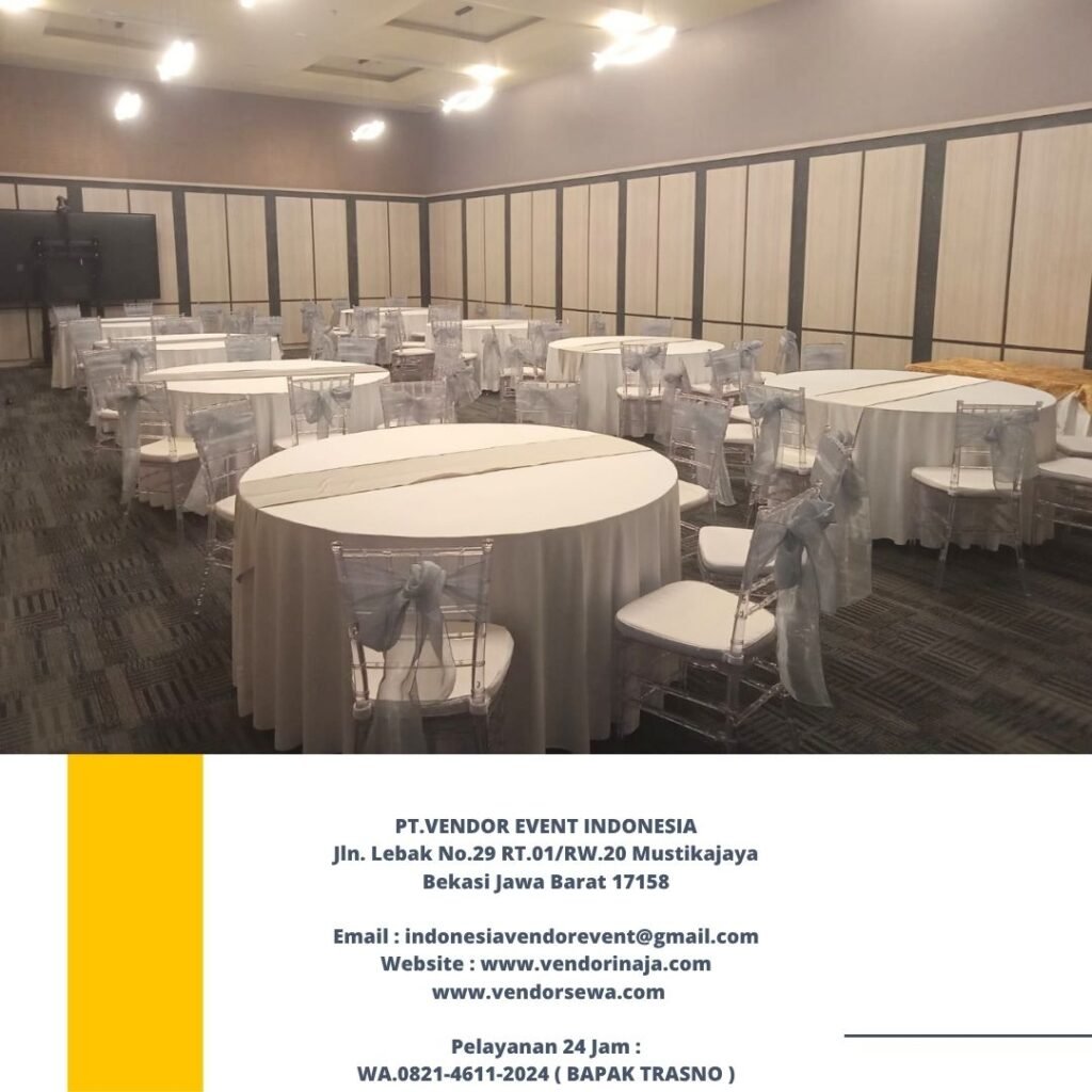 Rental Round table,Tiffany Acrylic Chairs Jakarta