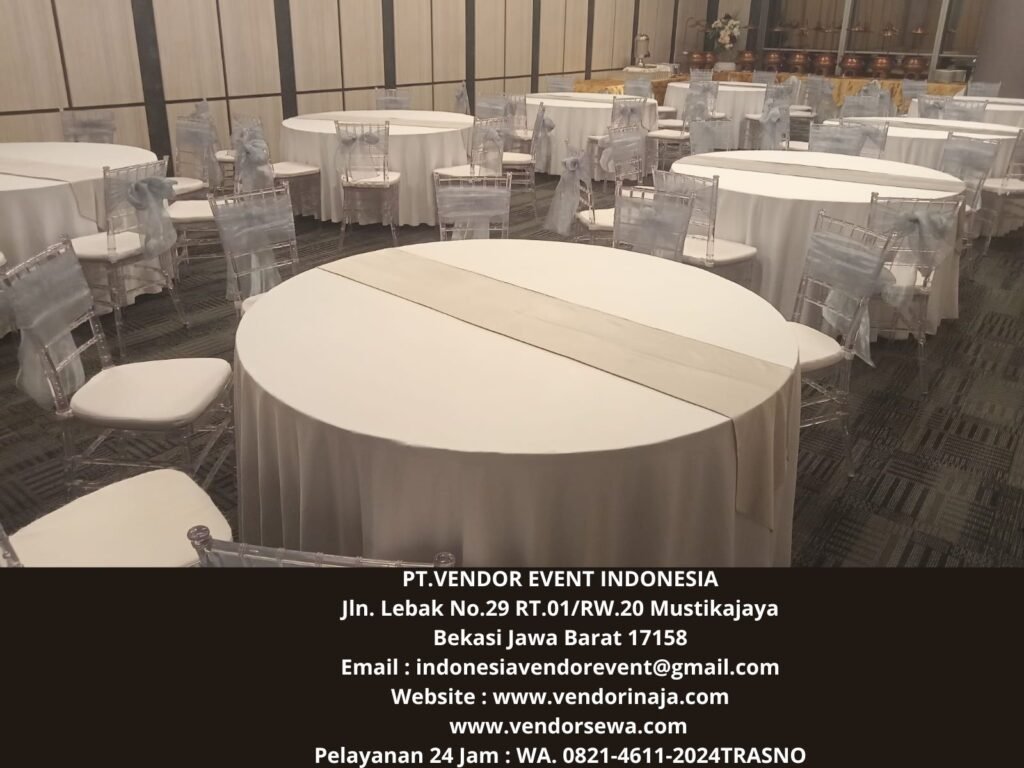 Rental Round table,Tiffany Acrylic Chairs Jakarta