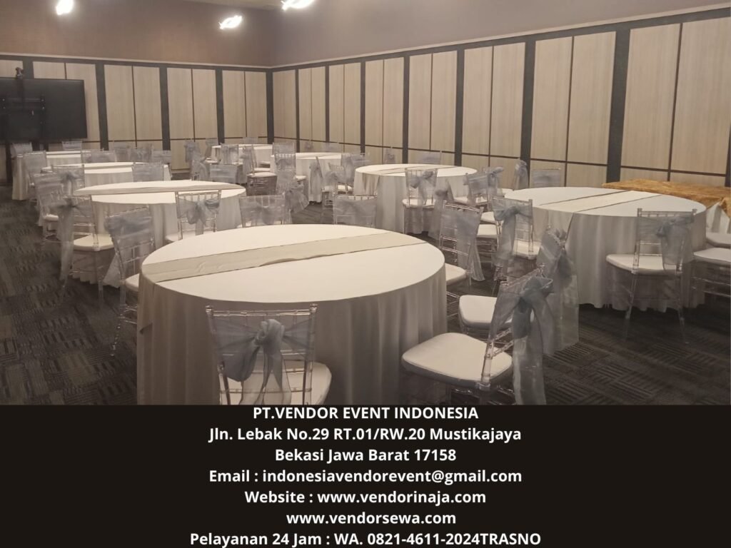 Rental Round table,Tiffany Acrylic Chairs Jakarta