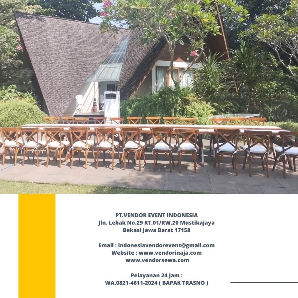 Sewa Kursi Silang Kayu Jati Cibubur Jaktim