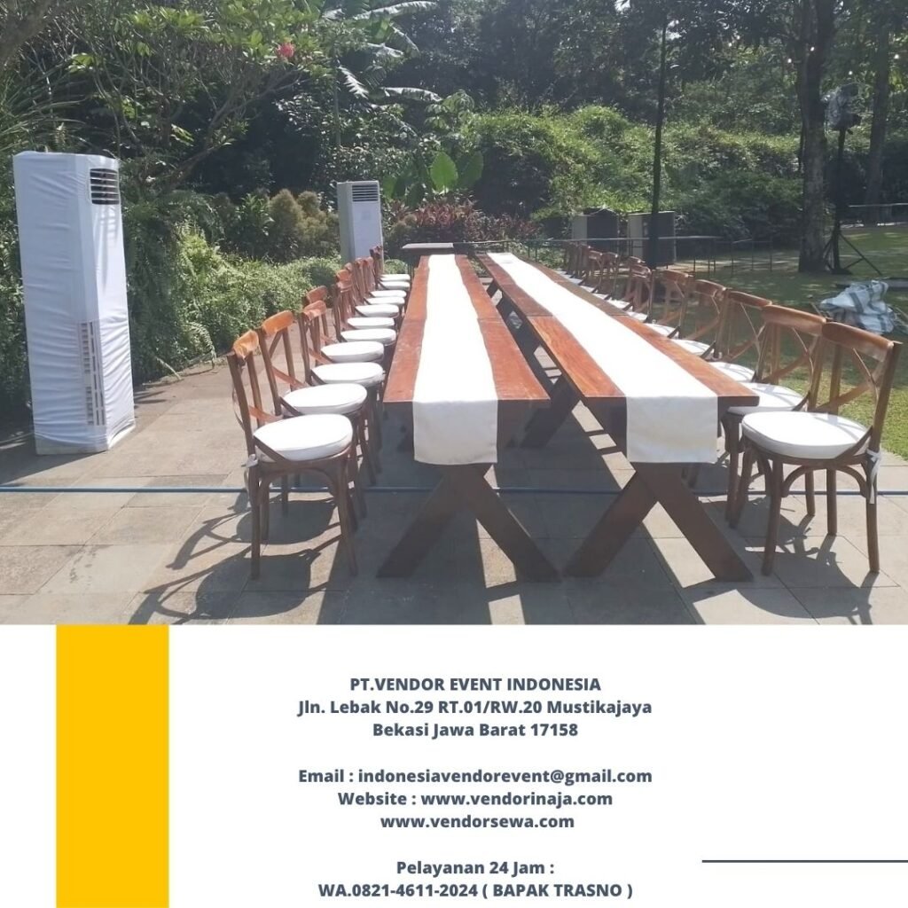 Sewa Kursi Silang Kayu Jati Cibubur Jaktim