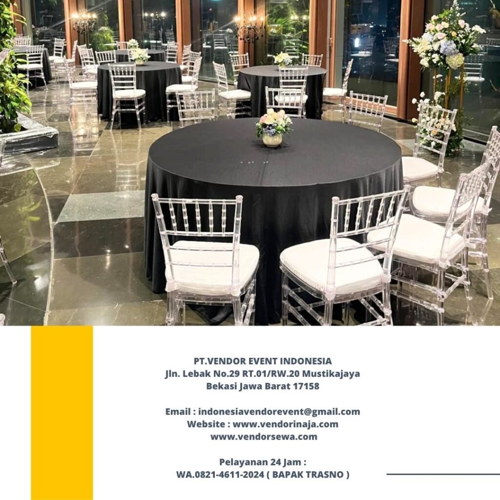 Sewa Round Table,Kursi Tiffany Acrylic Jakarta