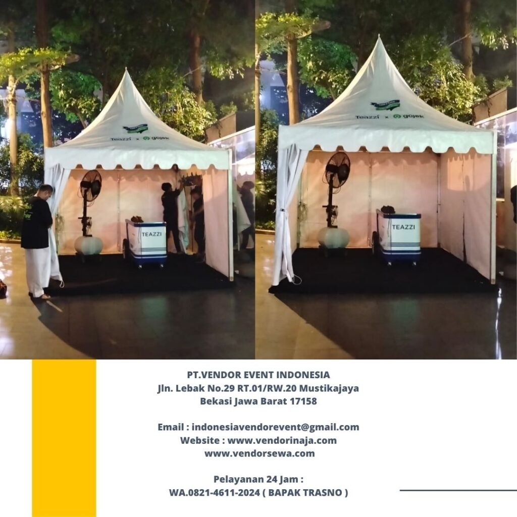 Sewa Tenda Sarnafil Kerucut Putih,Misty fan Jakarta