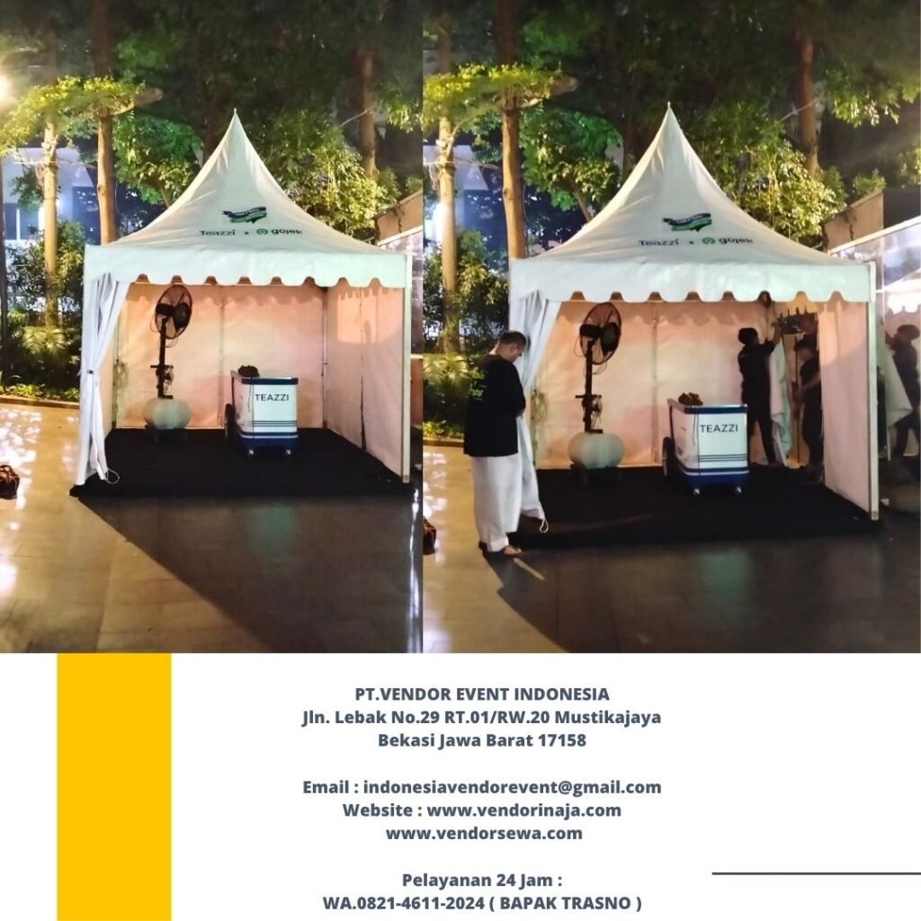 Sewa Tenda Sarnafil Kerucut Putih,Misty fan Jakarta