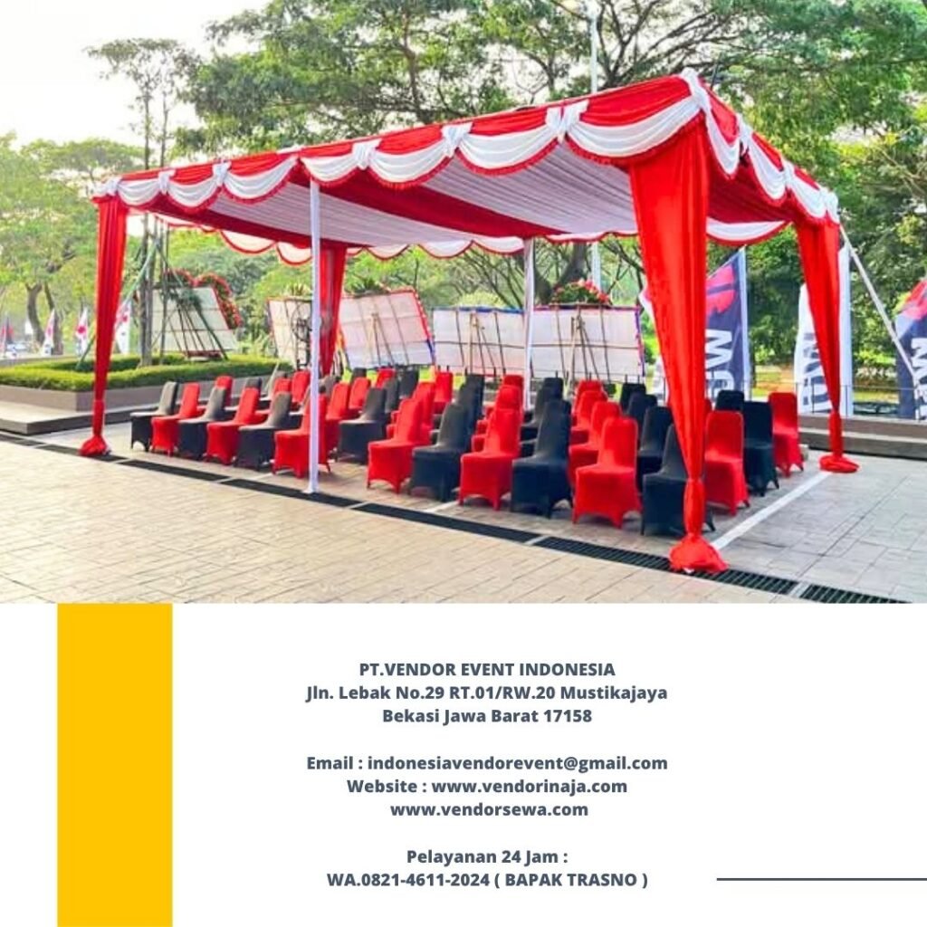 Sewa Tenda Serut Merah Putih Event BPJS Cempaka Putih Jakarta