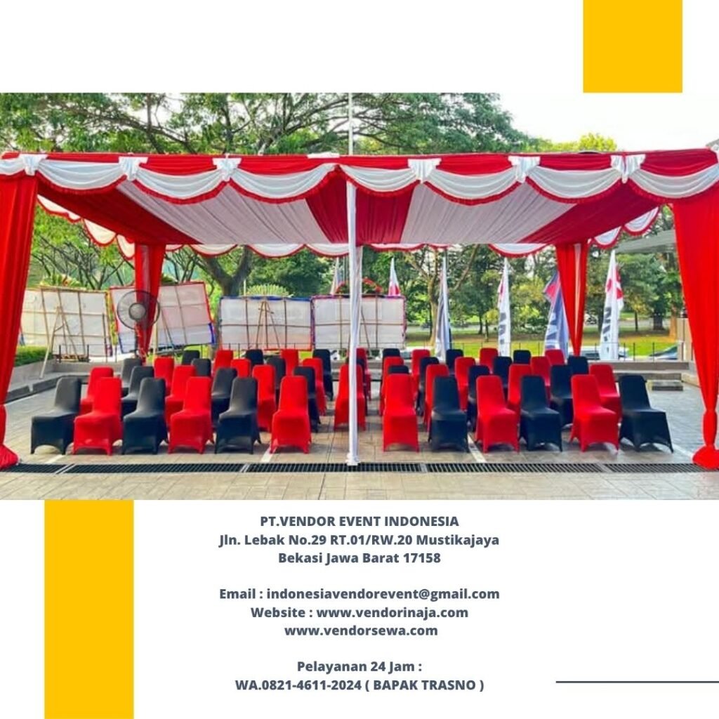 Sewa Tenda Serut Merah Putih Event BPJS Cempaka Putih Jakarta