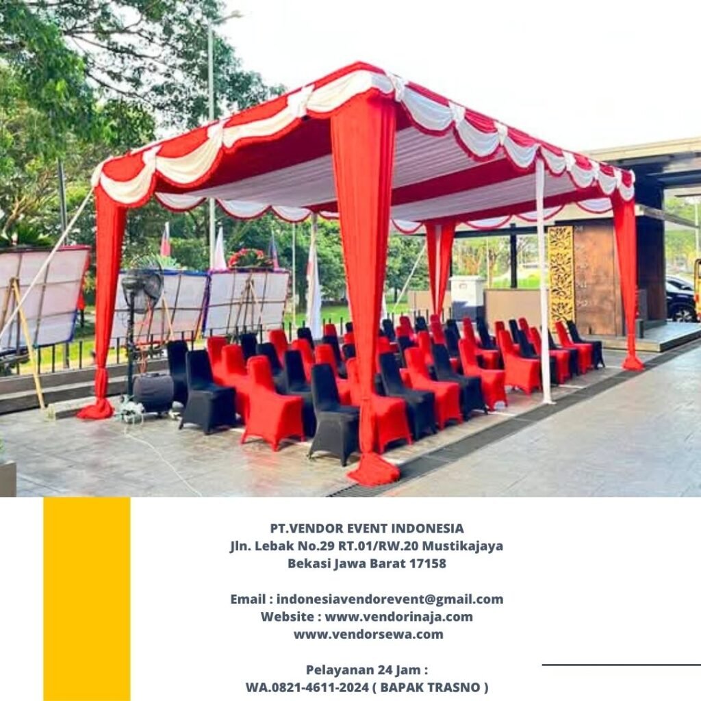 Sewa Tenda Serut Merah Putih Event BPJS Cempaka Putih Jakarta