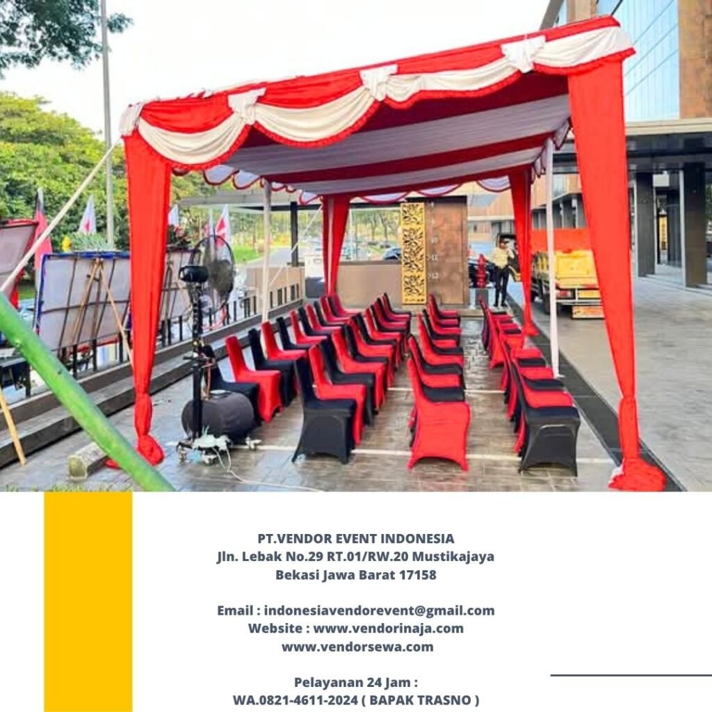 Sewa Tenda Serut Merah Putih Event BPJS Cempaka Putih Jakarta