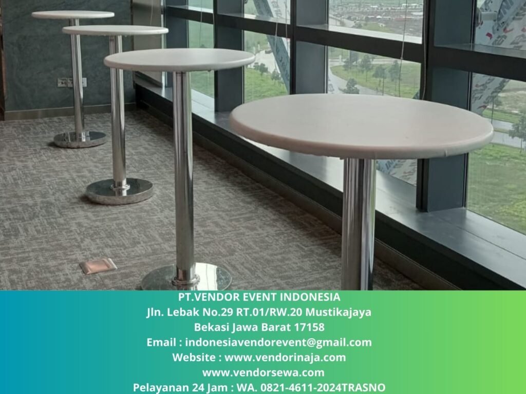 Sewa Kursi Futura, Meja Bar Putih Jakpus