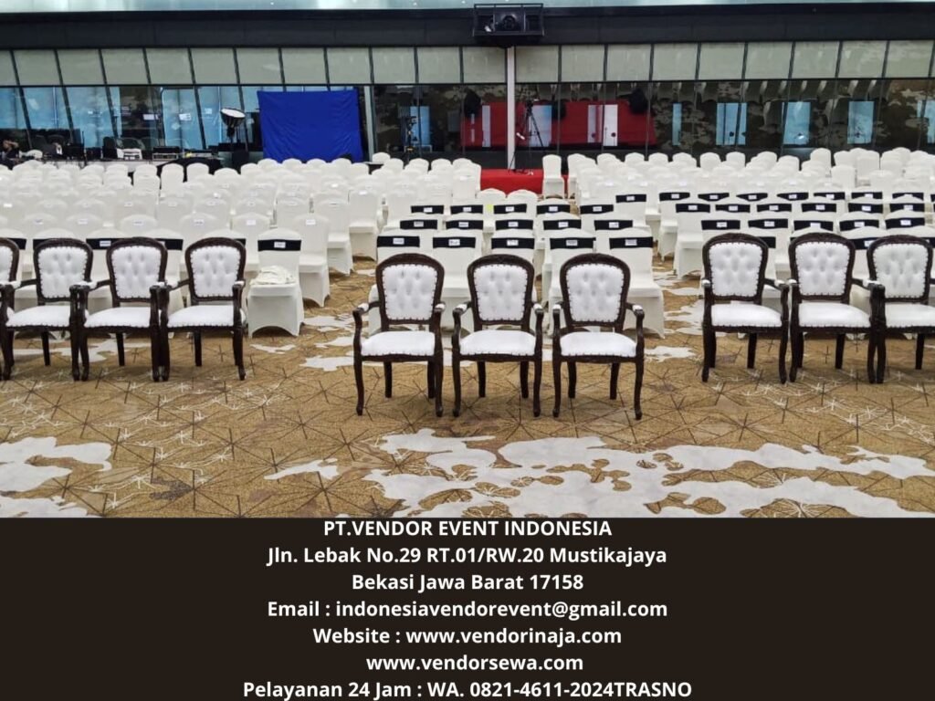 Sewa Kursi VIP Kayu Atau Arm Chairs VIP Gedung Asean Blok M