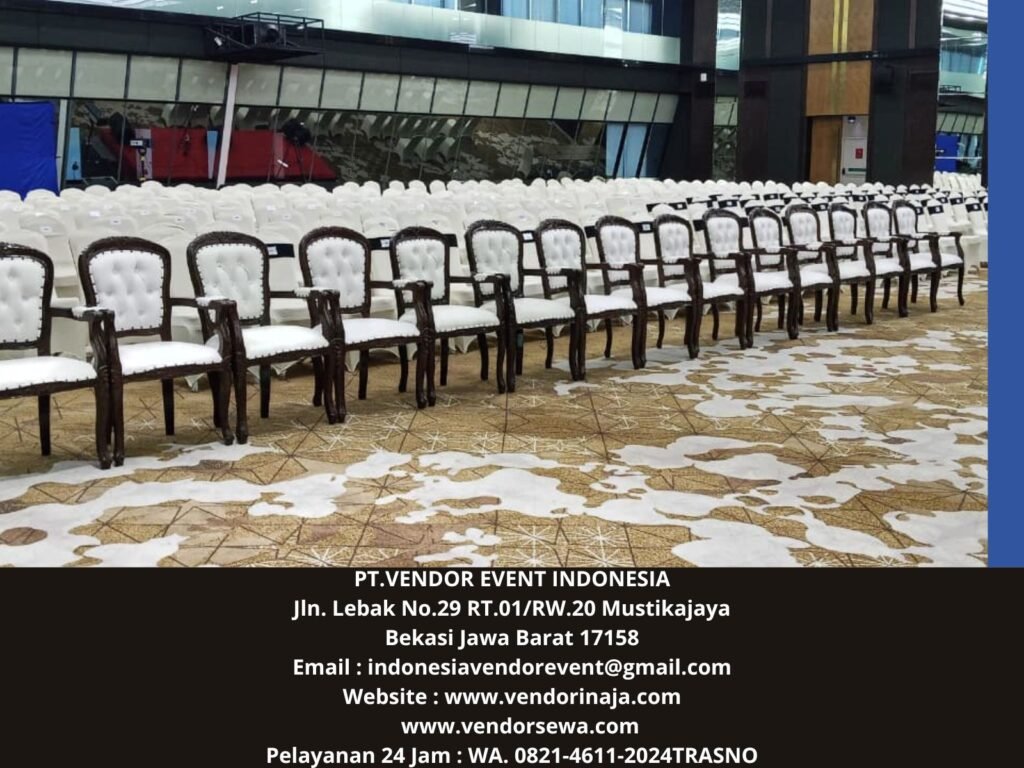 Sewa Kursi VIP Kayu Atau Arm Chairs VIP Gedung Asean Blok M