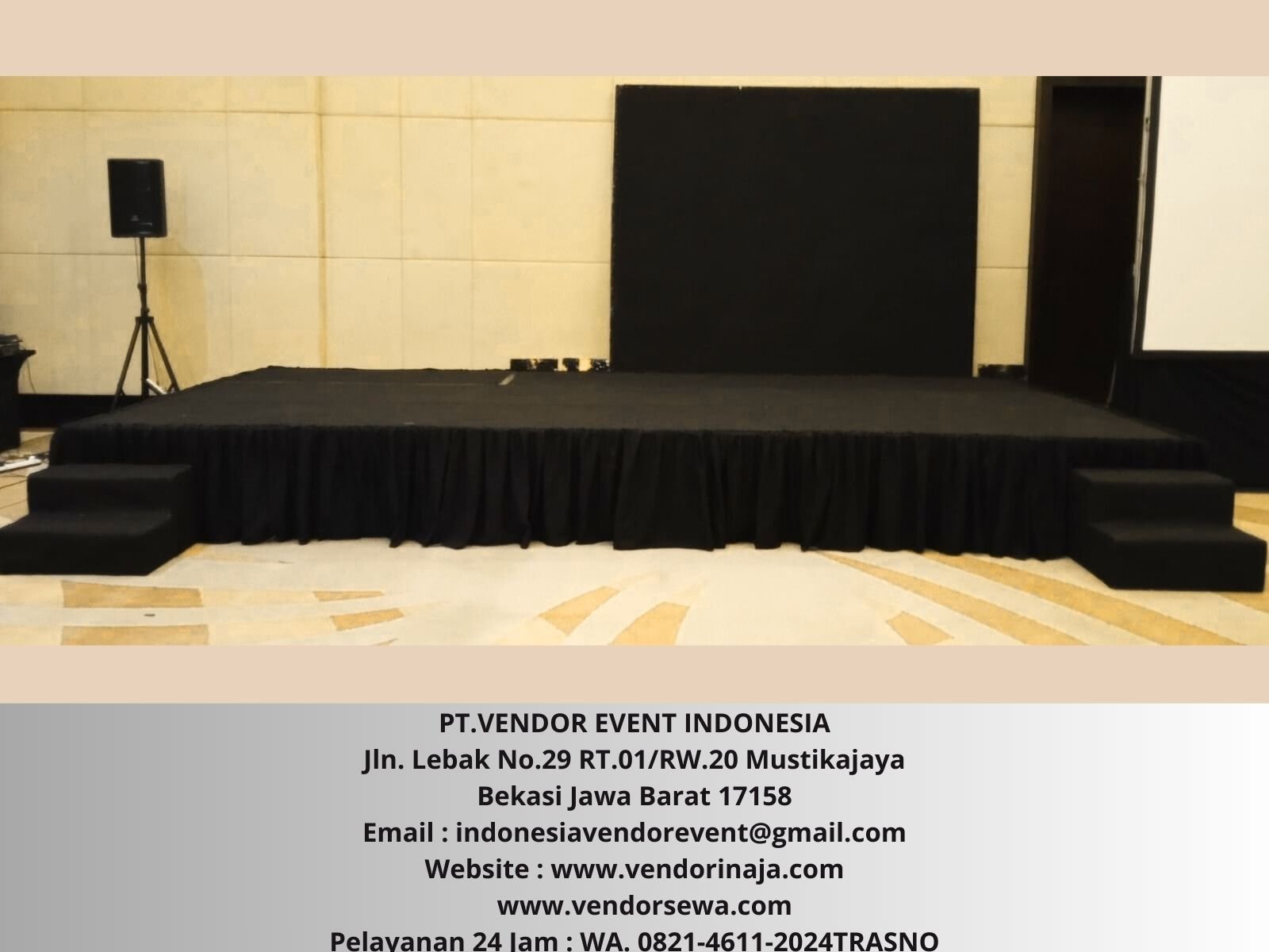 Sewa Panggung Karpet Hitam Novotel Pulomas
