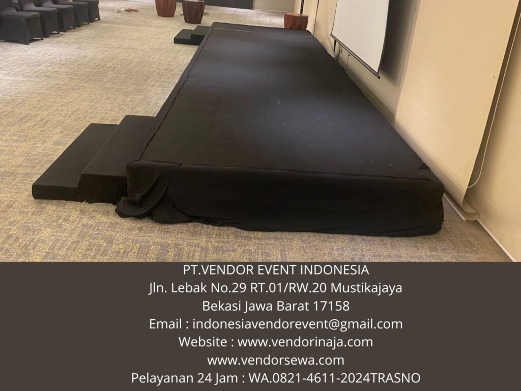 Sewa Panggung poni Hitam Karpet Hitam Novotel Pulomas Jaktim