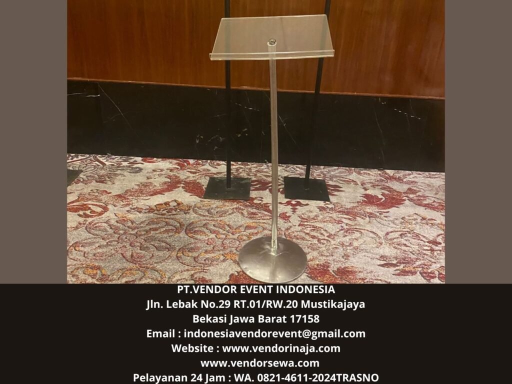 Sewa Podium acrylic Kotak,Podium Acrylic Kaki Stainless Jaksel