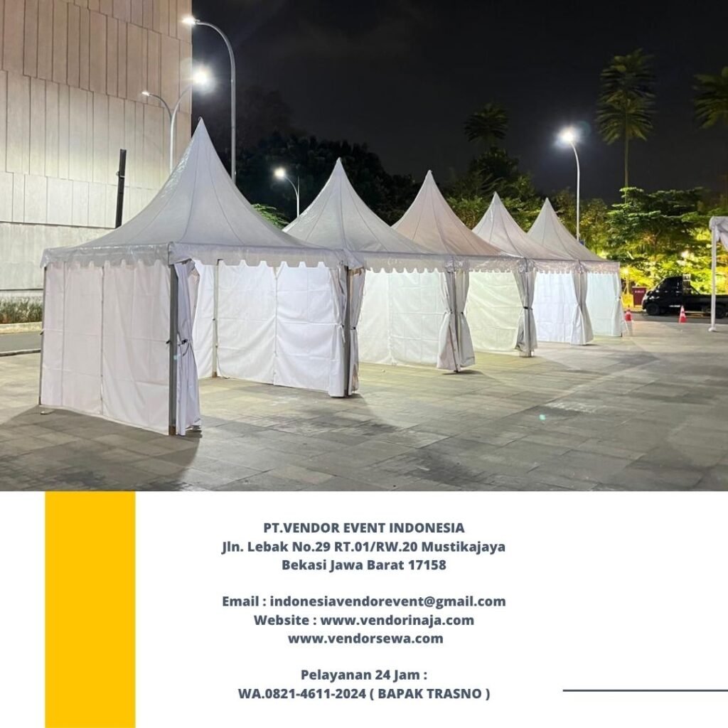 Sewa Tenda Kerucut Atau Tenda Sarnafil Putih Jakpus