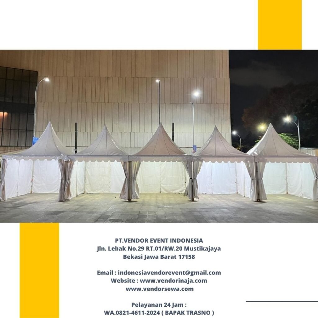 Sewa Tenda Kerucut Atau Tenda Sarnafil Putih Jakpus