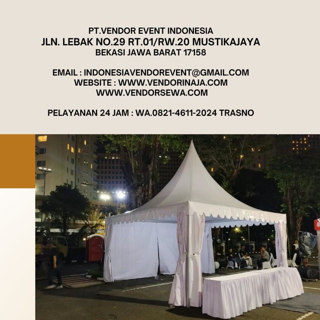 Sewa Tenda Kerucut Event Warung NASI GANDUL Senopati Jakarta Selatan