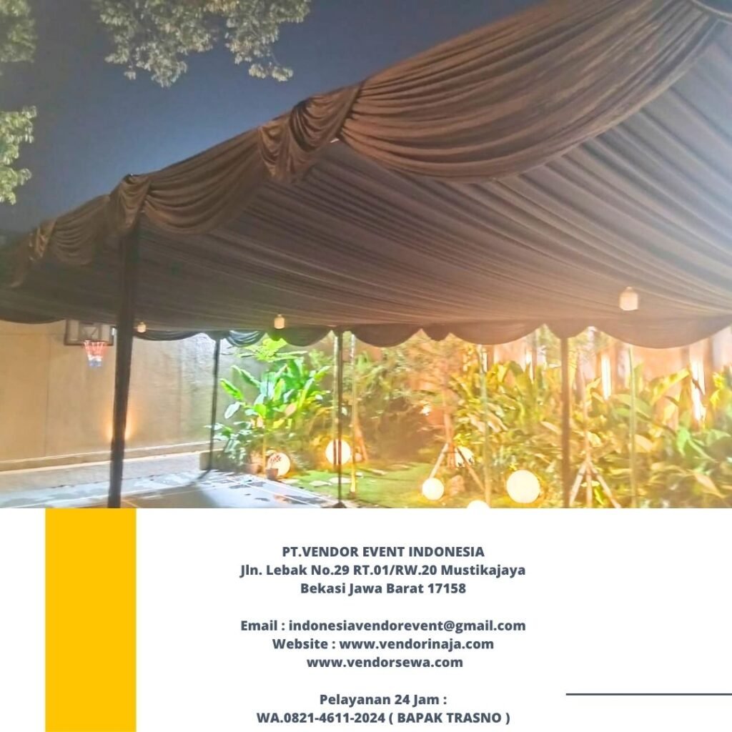 Sewa Tenda Serut Kain hitam Bogor