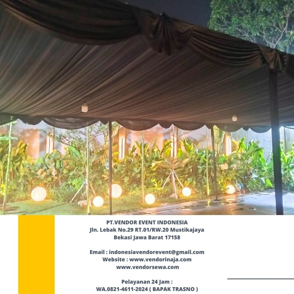 Sewa Tenda Serut Kain hitam Bogor