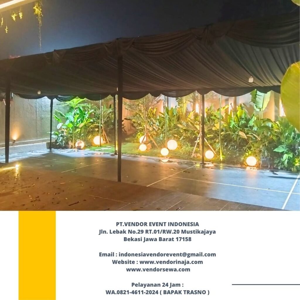 Sewa Tenda Serut Kain hitam Bogor