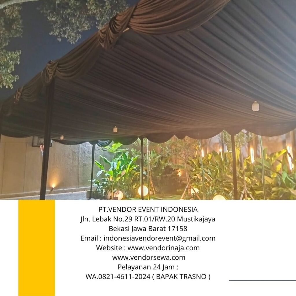 Sewa Tenda Serut Kain hitam Bogor