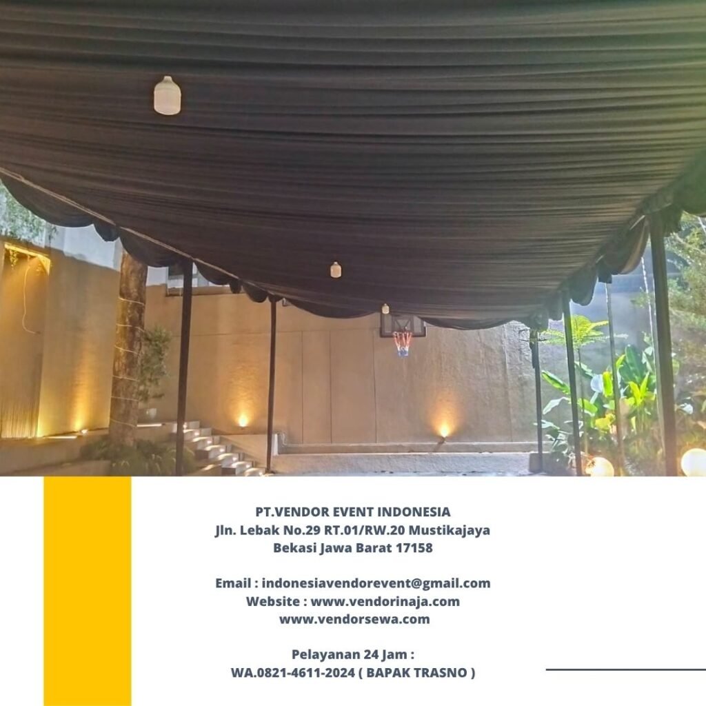 Sewa Tenda Serut Kain hitam Bogor