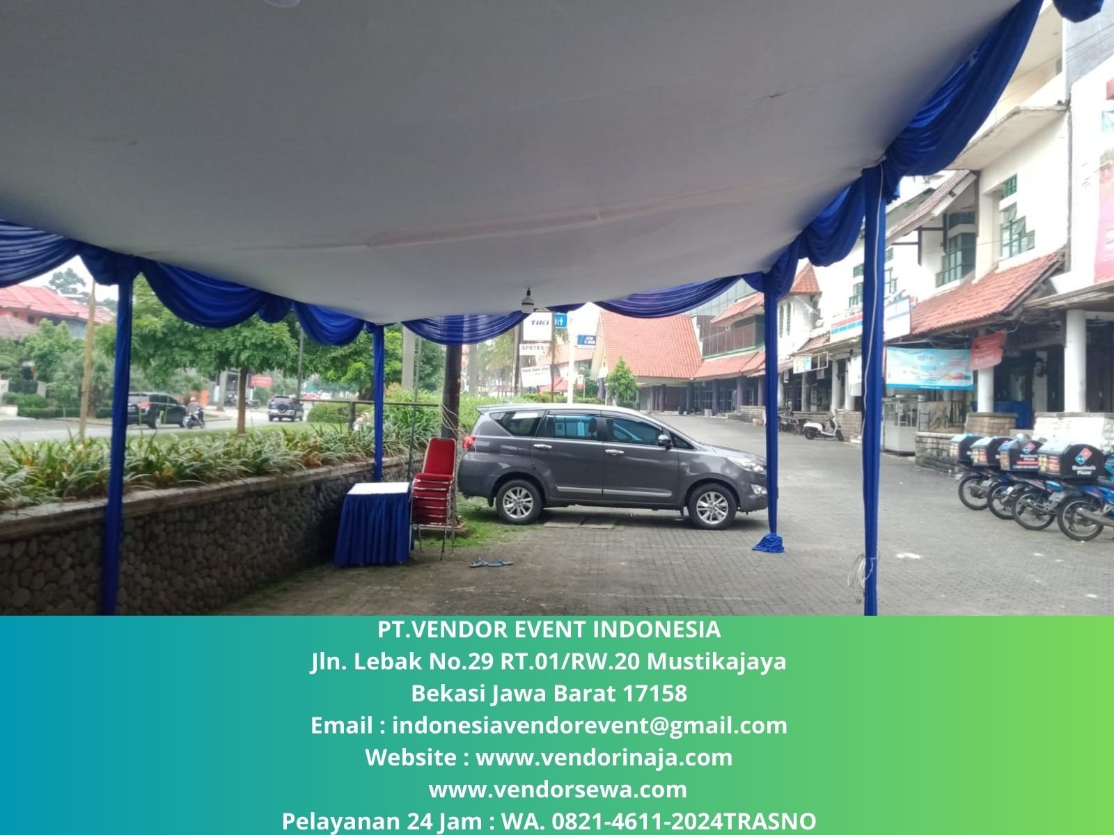 Sewa Tenda Plafon Poni Biru,Tenda Kerucut Cikarang (0821-4611-2024)