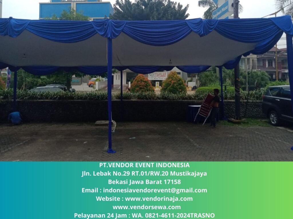 Sewa Tenda Plafon Poni Biru,Tenda Kerucut Cikarang (0821-4611-2024)